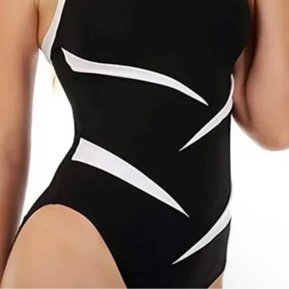 NWOT Instant‎ Figure Women's Compression Two-Tone One-Piece Swimsuit - Picture 4 of 15